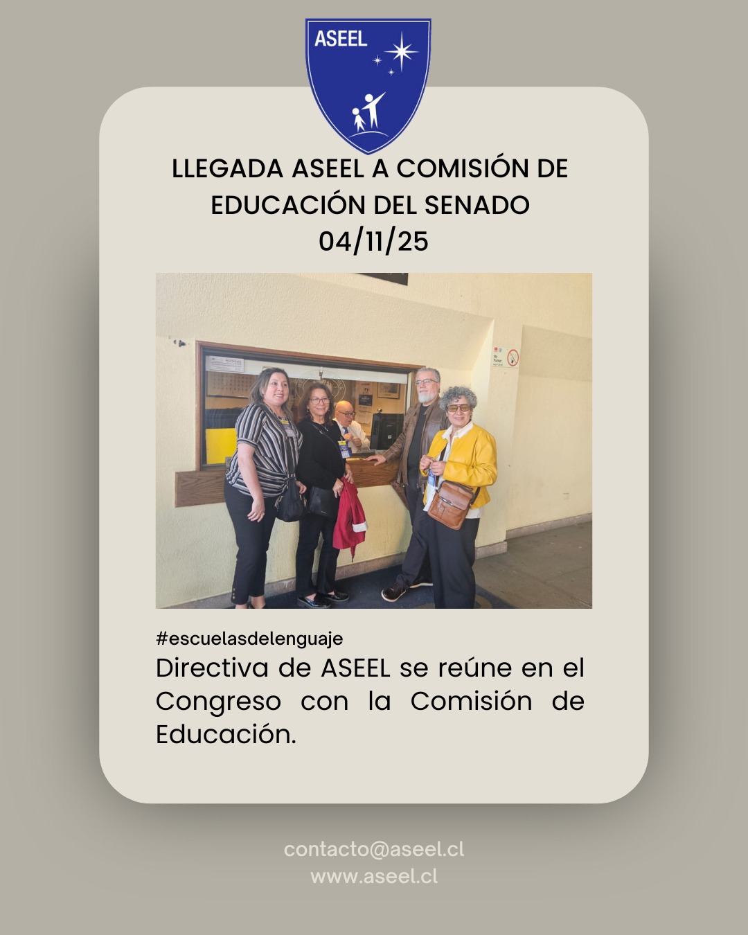 Presentación Aseel Comisión Educación del Senado / Decreto 241.